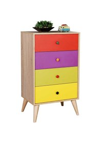 Resim Rainbow 4 Çekmeceli Şifonyer - Sonoma-renkli 60x104x45 Cm Gxyxd 