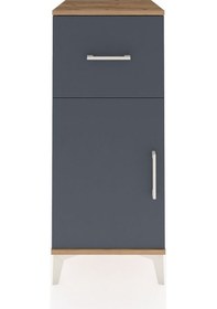 Resim Hyperion Komodin Tek Raflı Tek Çekmeceli Tek Kapaklı 44x44x106 Çam-antrasit Atlas Çam 