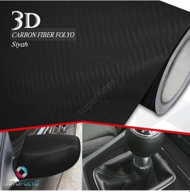 Resim Autofolyo Karbon Folyo Siyah 127 Cm X 