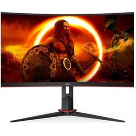 Resim AOC CU34G2XP/BK 34" 1 MS 780 Hz Freesync Premium WQHD VA Curved Monitör (Ölü Piksel) 