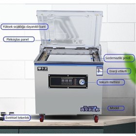 Resim Kan-Tar ZK-520 Çift Çene Tekerlekli Vakum Paketleme Makinesi 
