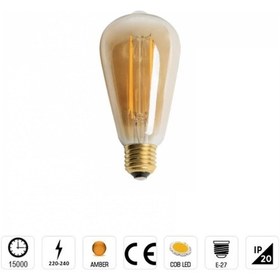 Resim Cata 8w Rustik Led Ampul Amber St94 