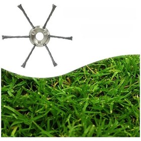 Resim Qingmipy 7 İnç 180mm 6-bıçaklı Çelik Tellerli Çim Kesici, Evsel Ve Bahçe Çimlendirme İçin Evrensel Uygulama, Hafif Ve Dayanıklı Tasarım 