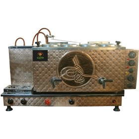 Resim 4 Demlikli Bakır Çay Ocağı Doğalgazlı Çay Kazanı Osmanlı Tuğra 