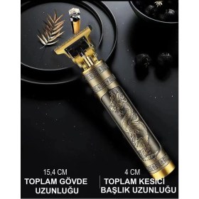 Resim Şarjlı Fonksiyonlu T-Bıçak Saç, Sakal, Vücut Traş Makinesi, Sarı 