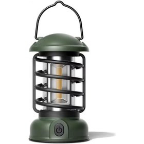 Resim Madfox Vintage Glamping Kamp Lambası 1200mah 18650 300 Lümen Green Çok Renkli 