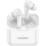 Resim Lenovo Qt82 Tws Spor Kablosuz Kulaklık Su Geçirmez Gürültü Önleyici Siyah Beyaz 