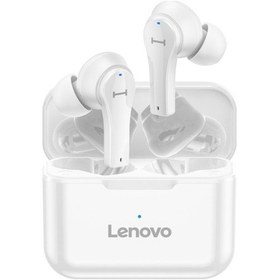 Resim Lenovo Qt82 Tws Spor Kablosuz Kulaklık Su Geçirmez Gürültü Önleyici Siyah Beyaz 