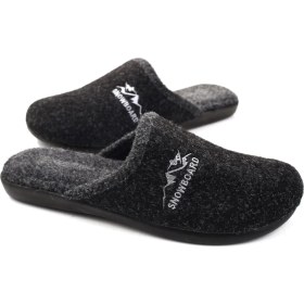 Resim Gezer 15337 Erkek Kışlık Çıkarılabilir Keçe Taban Ev Halı Terliği 