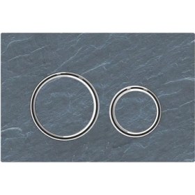 Resim Geberit SIGMA21 Kumanda Kapağı, Çift Basmalı (Krom Basma Buton), Arduvaz - 115.884.JM.1 