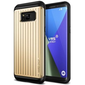 Resim Vrs Design Galaxy S8 İle Uyumlu Waved Hard Drop Kılıf Shine Gold Gold 