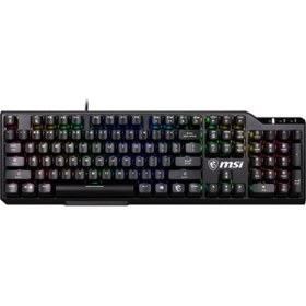 Resim MSI GG VIGOR GK41 LR TR MEKANIK GAMING KLAVYE KAILH LINEAR RED SWITCHES, 10 BOLGEDE 10 DAN FAZLA RGB LED AYDINLATMA EFEKTI. TURKCE Q 