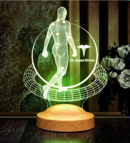 Resim Fizik Doktoru, Fizyoterapist, Ortopedi Doktoru Hediyesi 3D Led Lamba 