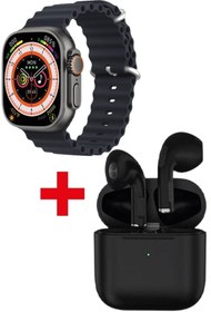 Resim GAMER ® 8 Watch 8 Ultra Akıllı Saat Siyah Watch 2.02 Inc Siyah I12 Bluetooth Kulaklık Hediye 