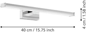 Resim Eglo My Light My Style 74051 "Galenzana-E" Alüminyum, Plastik Krom, Gümüş Duvar Aplik Ip44 