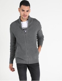 Resim Colin's Slim Fit Erkek Gri Melanj Hırka CL1050050_Q1.V2_MGA 