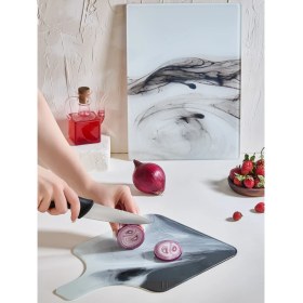 Resim PremiumPort Şık 2'li Cam Kesme Tahtası Seti, 25X35, Isıya Dayanıklı, Kırılmaz 