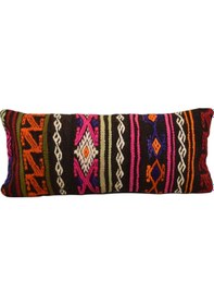 Resim Zehra Abla Halı Yeni El Dokuma Dekoratif Lumbar Kilim Kırlent Yastık Kılıfı 6200 