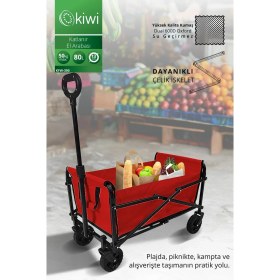 Resim Kiwi Kfw 390 Katlanır El Arabası Kırmızı 