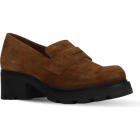 Resim Bueno Shoes Taba Süet Kadın Dolgu Topuklu Ayakkabı 