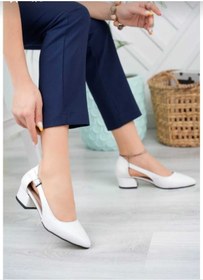 Resim Henne yanı açık tokalı ayakkabı topuklu 