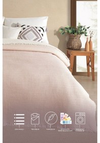 Resim Elart Rubby Müslin Pike Tek Kişilik 160x220 Cm Pembe Pembe 