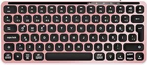 Resim Pusat Business Pro Mini Bluetooth Kablosuz Klavye Rose Gold 