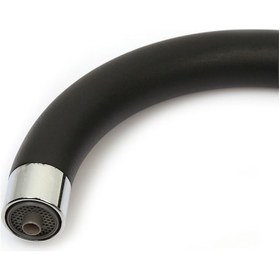 Resim Ema Arıtma Çıkışlı Kuğu Borulu 3 Yollu Siyah Mutfak Bataryası 