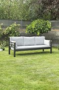 Resim Unimet Kappis Dk Metal Sofa Sedir 70x200 Üçlü Koltuk Siyah-füme (AHŞAP LATALI) 