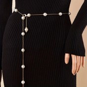 Resim Zincirle Süslenmiş Moda Bel, Kadınlar İçin Şık Kemer. 