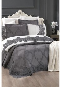 Resim Çeyiz Diyarı Sahra 10 Parça Battaniyeli Çeyiz Seti Antrasit Antrasit 