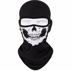 Resim GYES Motorcu Balaklava Yarım Kuru Kafa Baskılı Maske 