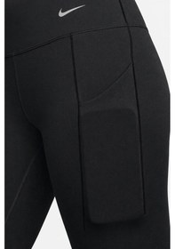 Resim Nike Dri Fit Universa High Rise 7/8 Black Kadın Yüksek Bel Lazer Kesim Toparlayıcı 2 Cepli Dalgıç Kumaş Tayt Siyah Dq5897-010 