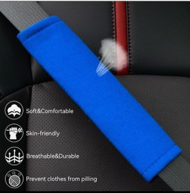 Resim Emniyet Kemeri Koltuk Kemer Pedi 2 Adet Mavi Kumaş Voleur K 