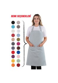 Resim Sevilya Simple Ayar Askılı Mutfak Önlüğü Turkuaz 