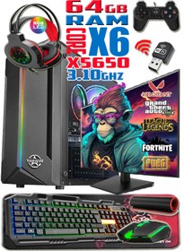 Resim WARBOX MONKEY 24"180hz Monitör Xeon X5650 32gb Ram 256gb Ssd 250gb Hdd R7 240-4gb E.kartı Gaming Bilgisayar 