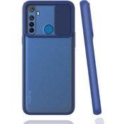 Resim Realme 5i Uyumlu Kılıf Kayar Sürgülü Lens Koruma Sliding Lens Protective Case 