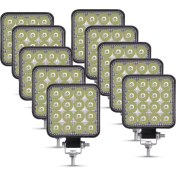 Resim Woodpool 12V 24V LED Işık Çubuğu 48W Kamyon, Arazi Aracı, Suv, Atv LED Farlar Için Kare Spot Işığı (Yurt Dışından) 