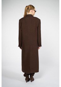 Resim Kadın Kahverengi Oversize Kaban Kahverengi 