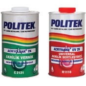Resim Politek Akrilik Vernik ve Sertleştirici 2'li Set 