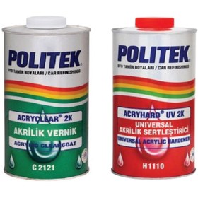 Resim Politek Akrilik Vernik ve Sertleştirici 2'li Set 