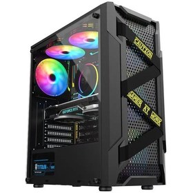 Resim Spectrum Criminal 4 Rainbow Fanlı Temperli Cam Boş Gaming Bilgisayar Kasası 