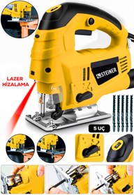 Resim STEİNER Alman 4600 W Lazerli Sjs Metal Şanzuman 6 Kademe Devirli Pandül Ayarlı Dekupaj Testere Makinesi 5 Uç 