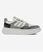 Resim Greyder Kadın Mavi Beyaz Hakiki Deri Sneaker Ayakkabı 4Y2SA33220 