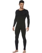 Resim Erkek Siyah Termal Set Alt Üst Takım Siyah 