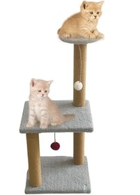 Resim Nursoft Mega Boy Step Kedi Tırmalama Tahtası Açık Gri 