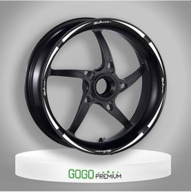 Resim Beyaz Siyah Pulsar Uyumlu Reflektörlü 1 Set Jant Şeridi 