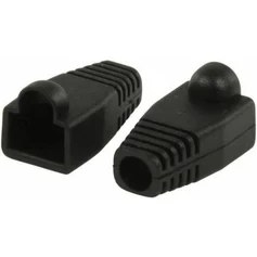 Resim Filonline Rj-45 Kılıf Rj-45 Konnektör Koruyucu Kılıf Rj-45 Cover RJ45 Plastik Kılıf Siyah 25'li Paket 