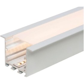 Resim Led Kanal Profil Alüminyum Sıva Altı Kasa 2 Metre 2185 Sa 40x48mm Opak Pleksi Yan Kapak Ve Yay Dahil 