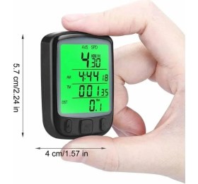 Resim Monozone Sunding Km Sayacı Işıklı LCD Ekran Çok Fonksiyonlu Hız Göstergeli Bisiklet Bilgisayarı 